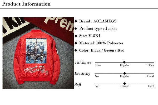 Men Print Plus Size Stand Collar Bomber Jacket Outwear | Vimost Shop.