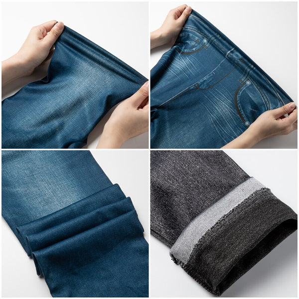 Faux Denim Jeans Leggings High Waist Fashion Slim Women Seamless Leggings Sexy Long Printing Fitness Legging Casual Pencil Pants | Vimost Shop.