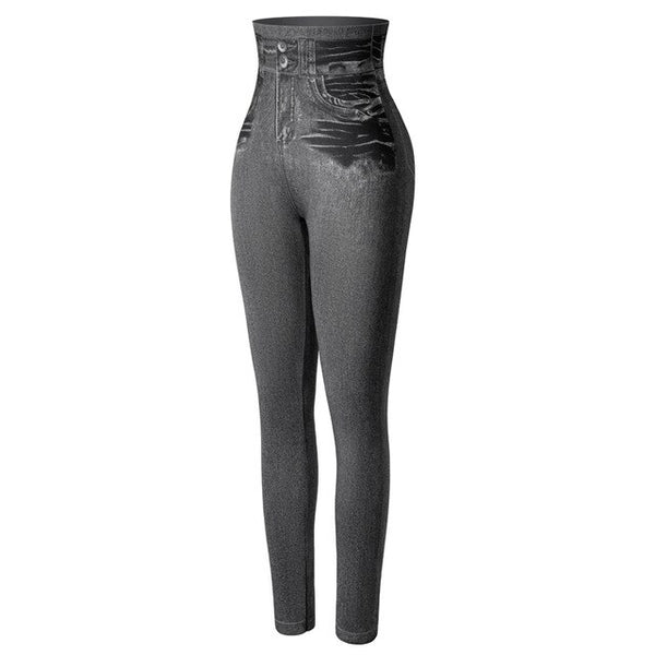 Faux Denim Jeans Leggings High Waist Fashion Slim Women Seamless Leggings Sexy Long Printing Fitness Legging Casual Pencil Pants | Vimost Shop.