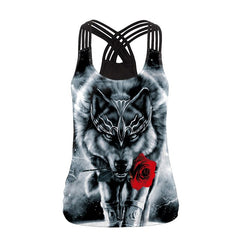 Game of Thrones Direwolf  Printing Women Tank Top Sexy Slim Backless Sling Tops Streetwear Vest For Female