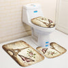 Paris Tower Landscape 3D Waterproof Shower Curtains Bathroom Curtain Sets Anti Slip Pedestal Rug Lid Toilet Cover Bath Mat Set | Vimost Shop.