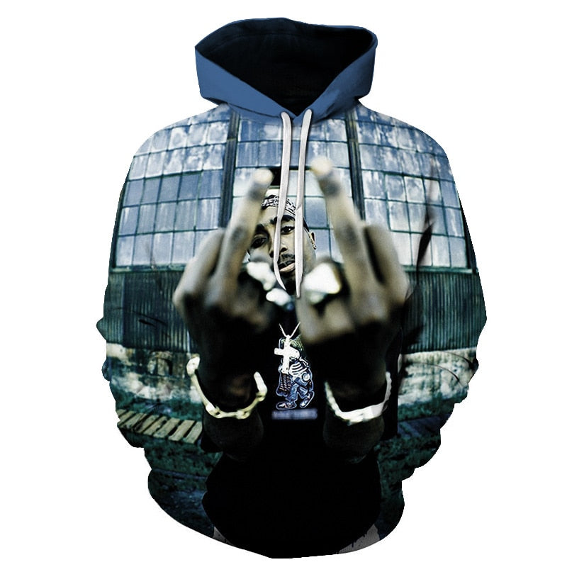 Pullover Hip Hop Rock Singer Men Women Sweatshirt Hoodies 3D Print Tupac Shakur Clothing Plus S-6XL | Vimost Shop.