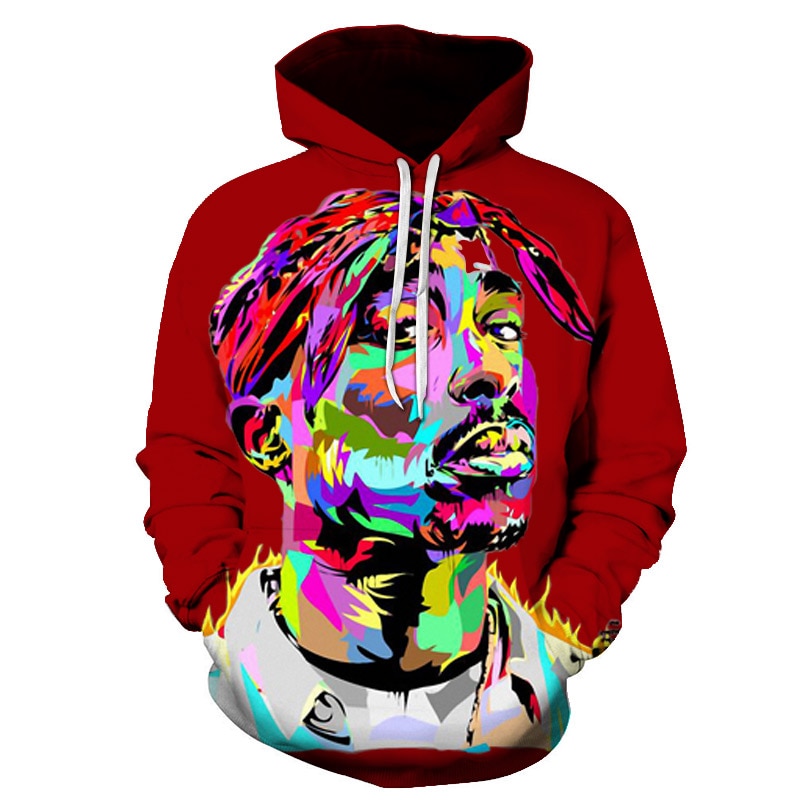 Pullover Hip Hop Rock Singer Men Women Sweatshirt Hoodies 3D Print Tupac Shakur Clothing Plus S-6XL | Vimost Shop.