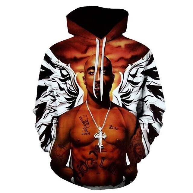 Pullover Hip Hop Rock Singer Men Women Sweatshirt Hoodies 3D Print Tupac Shakur Clothing Plus S-6XL | Vimost Shop.