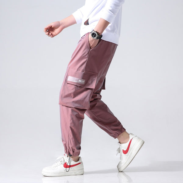 Streetwear Cargo Pants Men Reflective Loose Hip Hop Casual Pants Mens Harem Pant Harajuku Jogger Sweatpant Men Trousers | Vimost Shop.