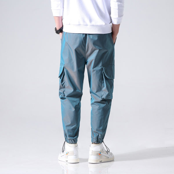 Streetwear Cargo Pants Men Reflective Loose Hip Hop Casual Pants Mens Harem Pant Harajuku Jogger Sweatpant Men Trousers | Vimost Shop.