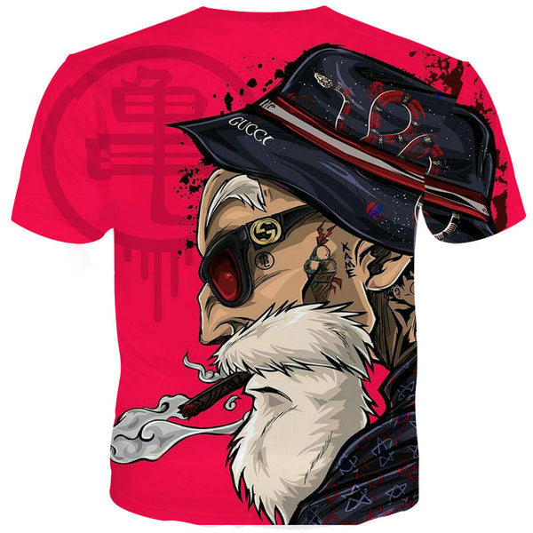 Men Anime Print Dragon Ball 3D T-Shirt Oogway Tees Master Roshi Men T shirt Streetwear Plus Size | Vimost Shop.