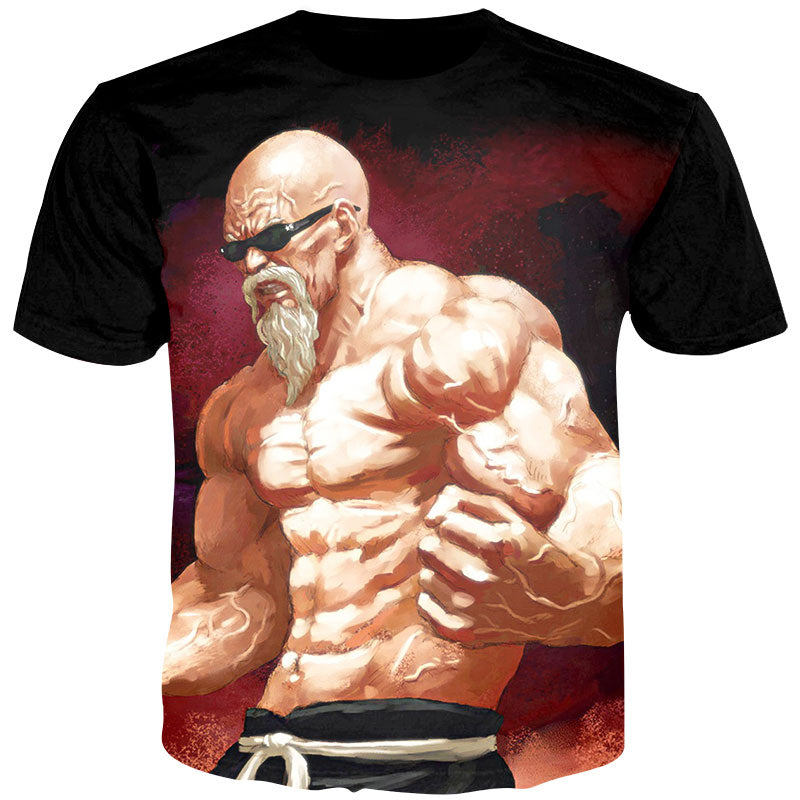 Men Anime Print Dragon Ball 3D T-Shirt Oogway Tees Master Roshi Men T shirt Streetwear Plus Size | Vimost Shop.