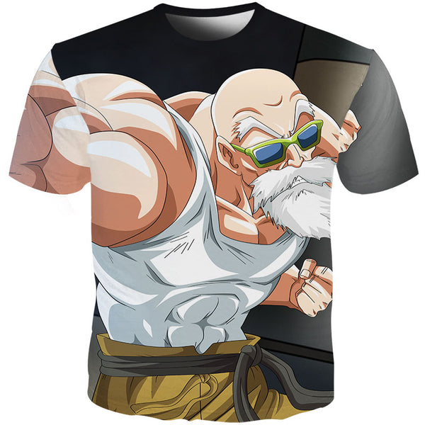 Men Anime Print Dragon Ball 3D T-Shirt Oogway Tees Master Roshi Men T shirt Streetwear Plus Size | Vimost Shop.
