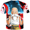 Men Anime Print Dragon Ball 3D T-Shirt Oogway Tees Master Roshi Men T shirt Streetwear Plus Size | Vimost Shop.
