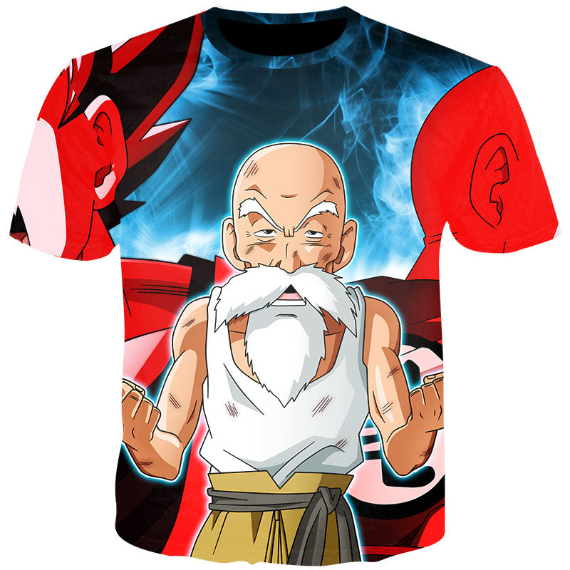 Men Anime Print Dragon Ball 3D T-Shirt Oogway Tees Master Roshi Men T shirt Streetwear Plus Size | Vimost Shop.