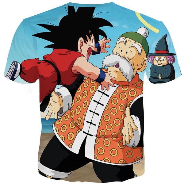 Men Anime Print Dragon Ball 3D T-Shirt Oogway Tees Master Roshi Men T shirt Streetwear Plus Size | Vimost Shop.