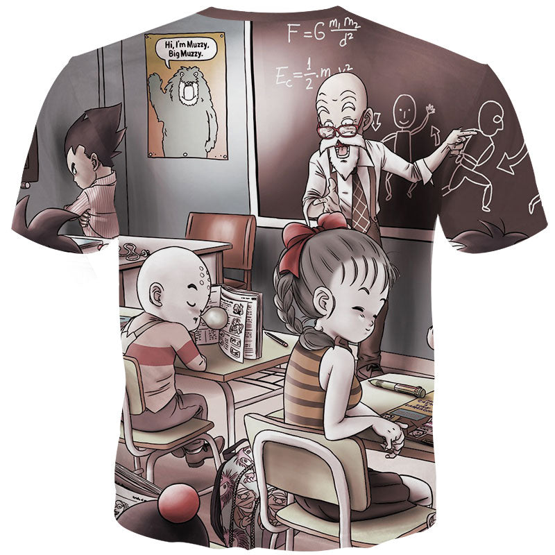 Men Anime Print Dragon Ball 3D T-Shirt Oogway Tees Master Roshi Men T shirt Streetwear Plus Size | Vimost Shop.