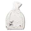 Japanese Crane Bird Embroidered Pullover Hooded Sweatshirts Hoodies Men Harajuku Hip Hop Hoodie Streetwear Tops | Vimost Shop.