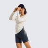 Women's Pima Cotton Workout Shirts Long-Sleeve T-Shirt Crewneck Athletic Top Gym