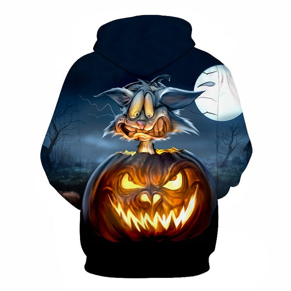 Male Sweatshirt Pumpkin King Jack Skellington Evil Smile Pattern Spring Men Hoodies Cool Streetwear Halloween Party | Vimost Shop.