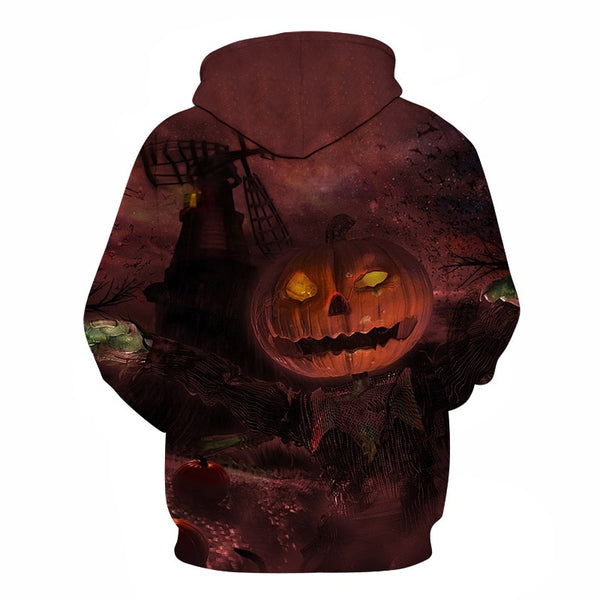 Male Sweatshirt Pumpkin King Jack Skellington Evil Smile Pattern Spring Men Hoodies Cool Streetwear Halloween Party | Vimost Shop.