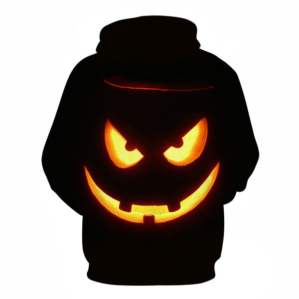Male Sweatshirt Pumpkin King Jack Skellington Evil Smile Pattern Spring Men Hoodies Cool Streetwear Halloween Party | Vimost Shop.