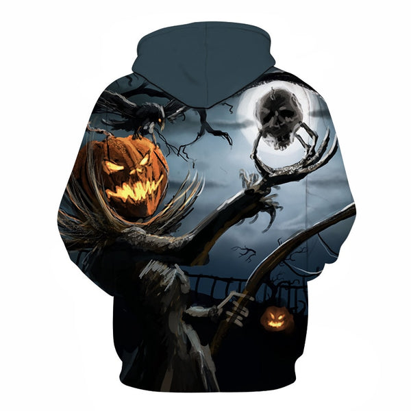 Male Sweatshirt Pumpkin King Jack Skellington Evil Smile Pattern Spring Men Hoodies Cool Streetwear Halloween Party | Vimost Shop.