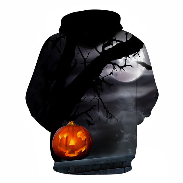 Male Sweatshirt Pumpkin King Jack Skellington Evil Smile Pattern Spring Men Hoodies Cool Streetwear Halloween Party | Vimost Shop.