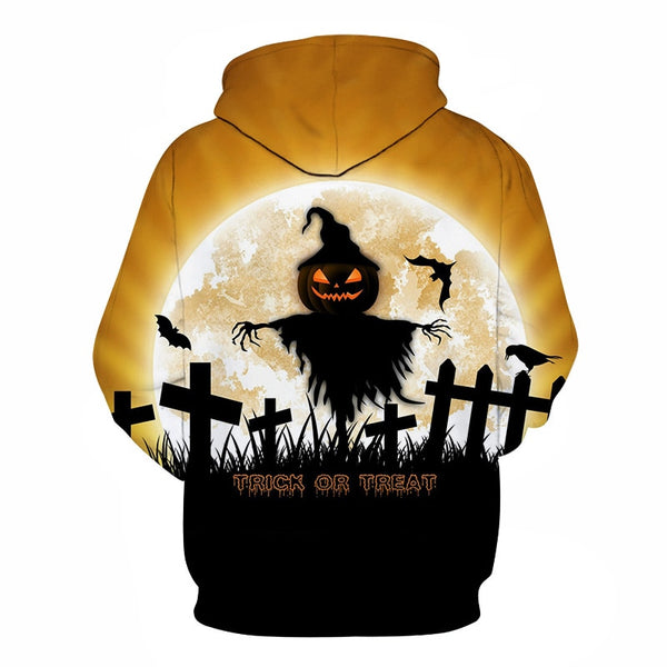 Male Sweatshirt Pumpkin King Jack Skellington Evil Smile Pattern Spring Men Hoodies Cool Streetwear Halloween Party | Vimost Shop.