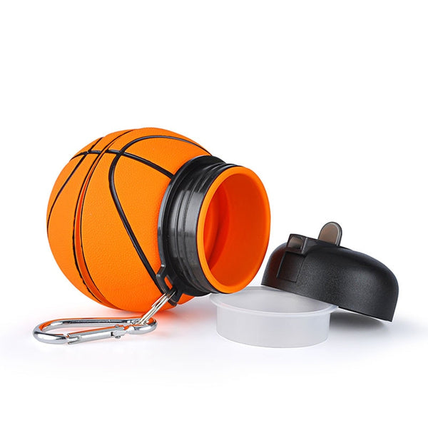 Sports Fold Water Bottle Football Basketball Tennis Leakproof Portable Silica gel Kettle Travel Office School Kids Water Bottle | Vimost Shop.