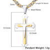 Men's Cross Necklace Gold Black Cross Pendant Stainless Steel Byzantine Chain Necklace  Hip Hop Male Jewelry | Vimost Shop.
