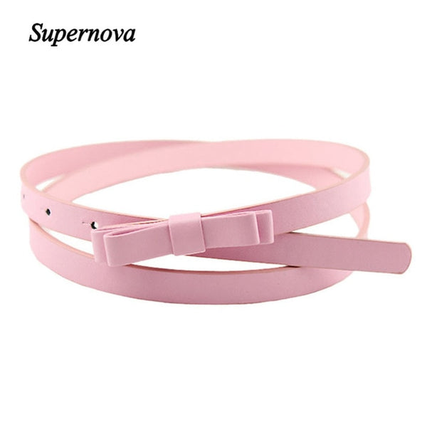 Hot Marking 1pc New Fashion Dow Candy Thin Women Pu Leather Casual Belt Cummerbund For Girl H18 Drop Shipping | Vimost Shop.