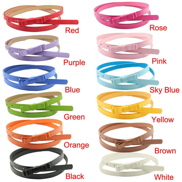 Hot Marking 1pc New Fashion Dow Candy Thin Women Pu Leather Casual Belt Cummerbund For Girl H18 Drop Shipping | Vimost Shop.