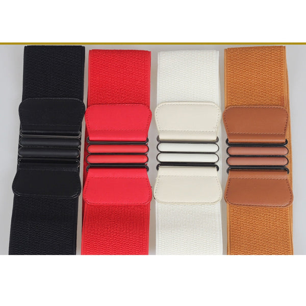Women Belt Stretch Wide Waist Belts Metal Buckle Leather Strap Female Apparel Accessories Dress Waist Summer ceinture femme #L20 | Vimost Shop.