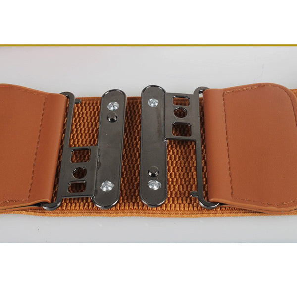 Women Belt Stretch Wide Waist Belts Metal Buckle Leather Strap Female Apparel Accessories Dress Waist Summer ceinture femme #L20 | Vimost Shop.
