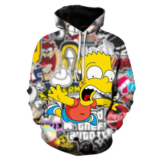 The Simpsons hoodies men women sweatshirts printed 3d hooded pullover hooded casual streetwear | Vimost Shop.