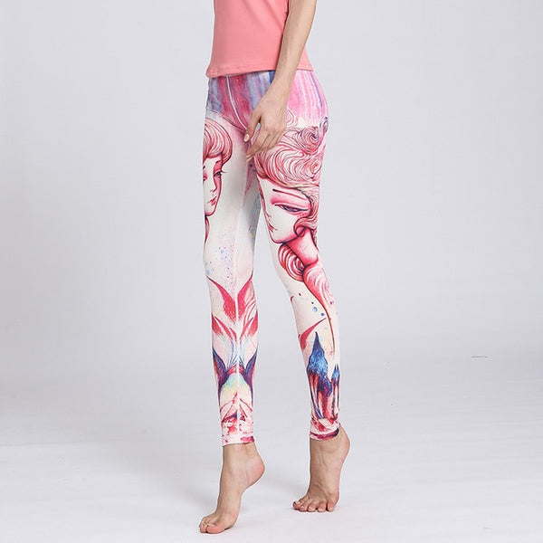 Women Fitness Yoga Pants The Zodiac Print Sport Tights Slim High waist | Vimost Shop.
