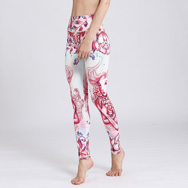 Women Fitness Yoga Pants The Zodiac Print Sport Tights Slim High waist | Vimost Shop.