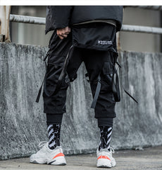 Ribbons Multi Men Harajuku Trouser Hip Hop Streetwear Pants