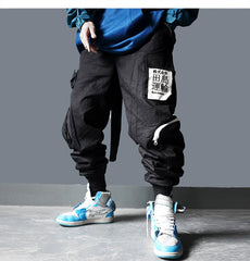 Multi Pockets Hip Hop Harem Cargo Pants Men Harajuku Casual Streetwear Sweatpants Joggers Elastic Waist Trousers