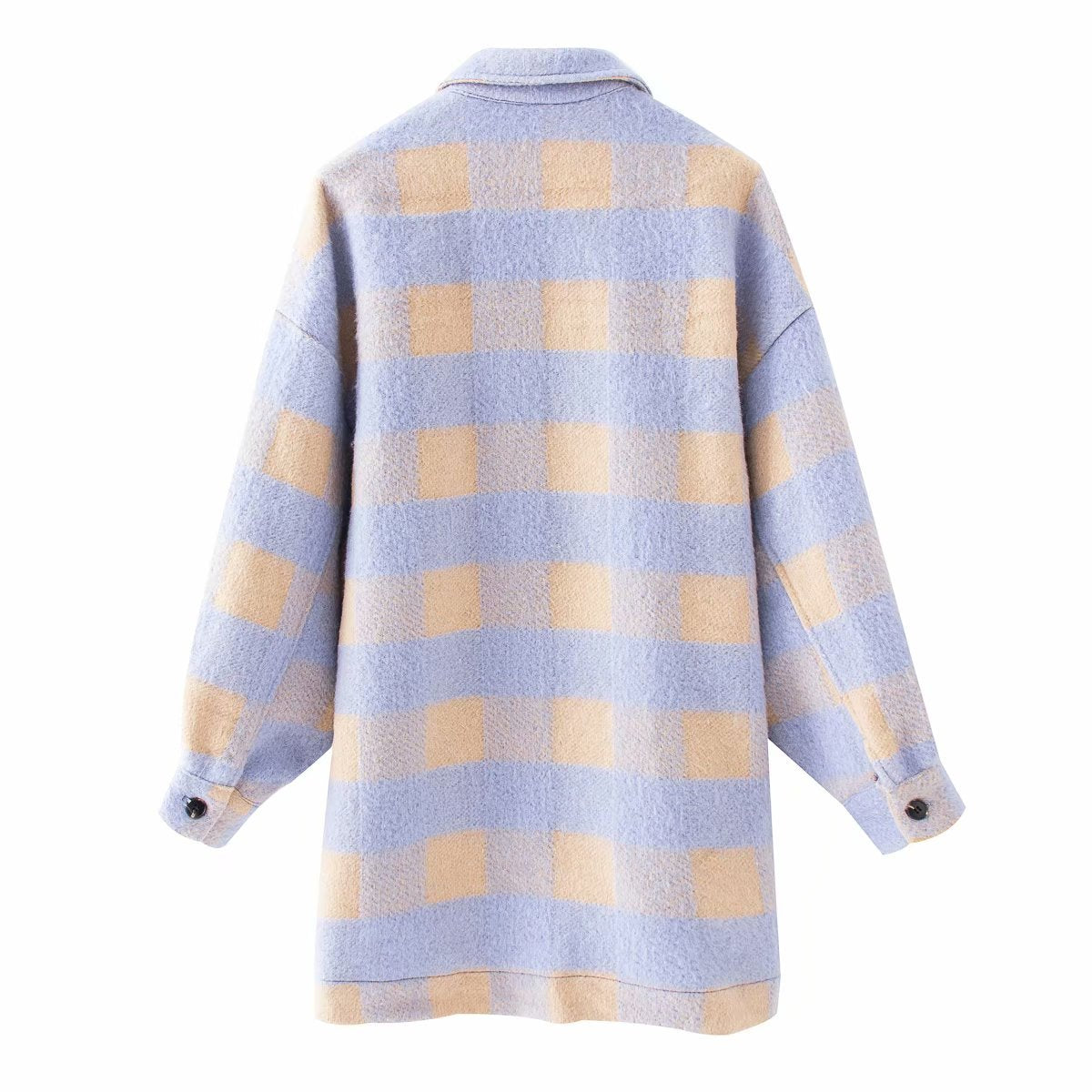 Toppies vintage lattice long jacekt coat women shirt jacket oversized plus size women jacket | Vimost Shop.