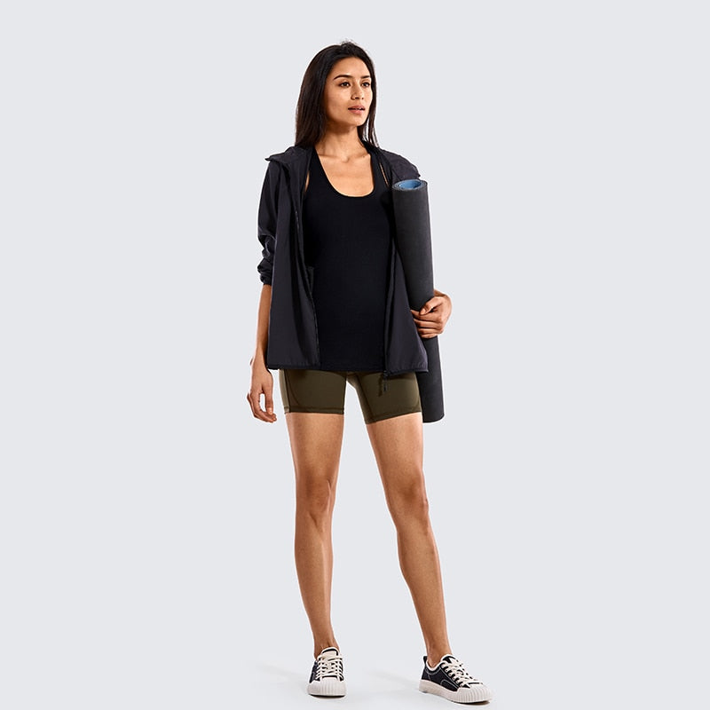 Women's Yoga Brushed Tank Tops with Built in Bra Racerback Activewear Sports Shirts