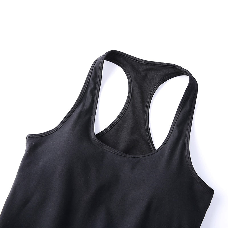 Women's Yoga Brushed Tank Tops with Built in Bra Racerback Activewear Sports Shirts