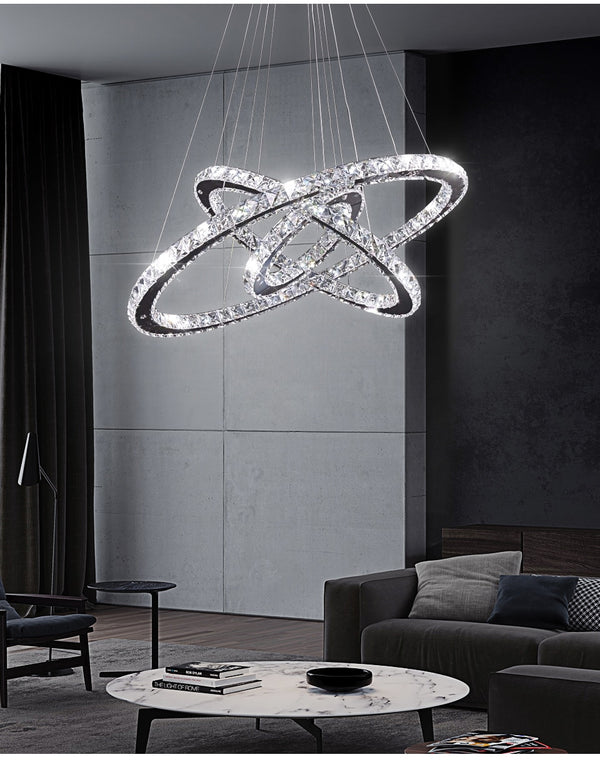 Modern K9 Crystal Led Chandelier Lights Home Lighting Chrome Lustre Chandeliers Ceiling Pendant Fixtures  For Living Room | Vimost Shop.