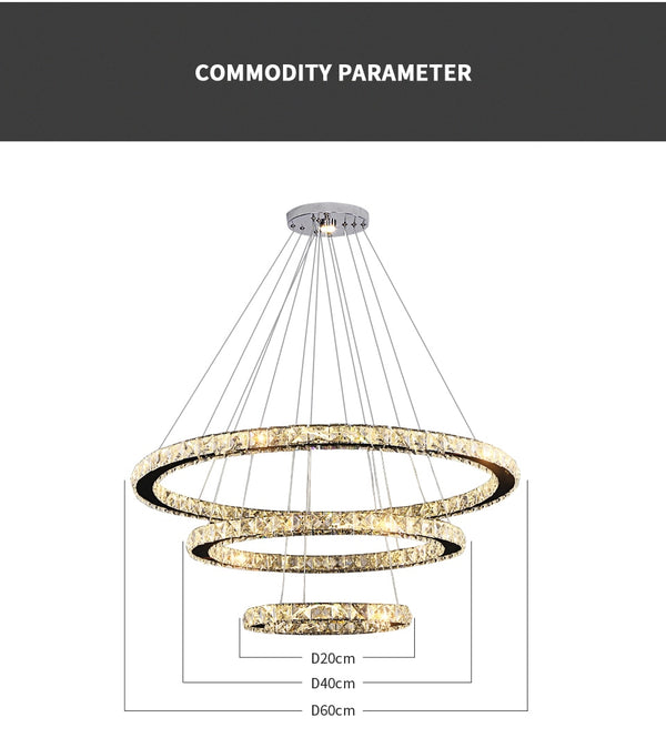 Modern K9 Crystal Led Chandelier Lights Home Lighting Chrome Lustre Chandeliers Ceiling Pendant Fixtures  For Living Room | Vimost Shop.