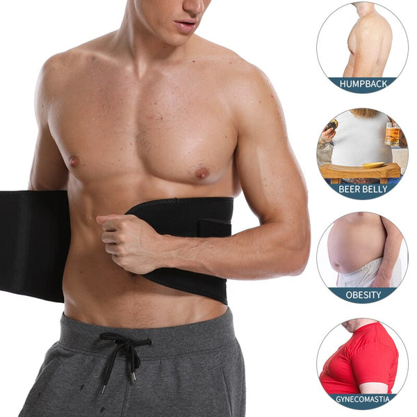 Mens Waist Trainer Abdomen Slimming Body Shaper Belly Shapers Modeling Belt Weight Loss Shapewear Sweat Girdle Slim Trimmer Belt | Vimost Shop.