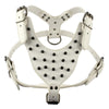 Leather Dog Harness Collar and Chain Leash Set Spiked Vest For Boxer Black Spikes for Medium Large Dogs Pitbull Matiffer