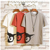Funny Anime Cat Print O-Neck Fitness Black Tshirt Men White Oversized Hip-hop Cotton Tees Male Summer Streetwear Fashion T shirt | Vimost Shop.