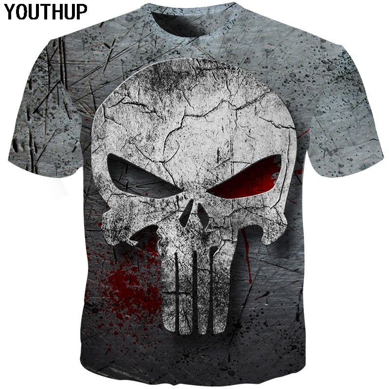 3d Skull T Shirt Men 3d Full Print Tees Shirt Homme Punisher 3d T Shirt Fitness Compression Men T Shirt Plus Size | Vimost Shop.