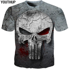 3d Skull T Shirt Men 3d Full Print Tees Shirt Homme Punisher 3d T Shirt Fitness Compression Men T Shirt Plus Size