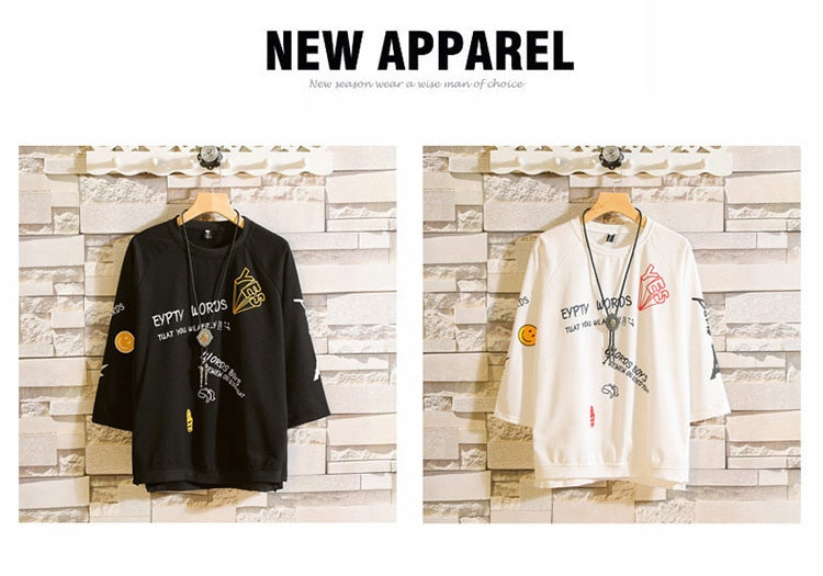 Funny Eiffel Tower Letter Print O-Neck Fitness Tshirt Men Summer Streetwear Fashion T shirt Male White Oversized Hip-hop T-shirt | Vimost Shop.