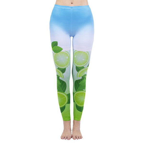 Fashion Women Legging Pink Tropics Printing With Multicolor Pattern Leggins High Elasticity Legins Fitness Pants Leggings | Vimost Shop.