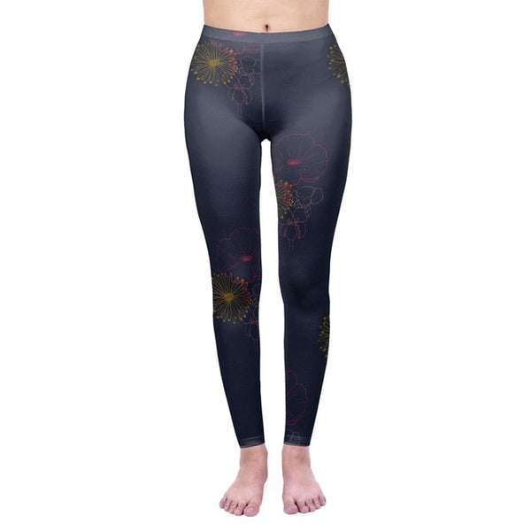 Fashion Women Legging Pink Tropics Printing With Multicolor Pattern Leggins High Elasticity Legins Fitness Pants Leggings | Vimost Shop.