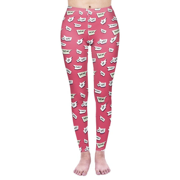 Fashion Women Legging Pink Tropics Printing With Multicolor Pattern Leggins High Elasticity Legins Fitness Pants Leggings | Vimost Shop.
